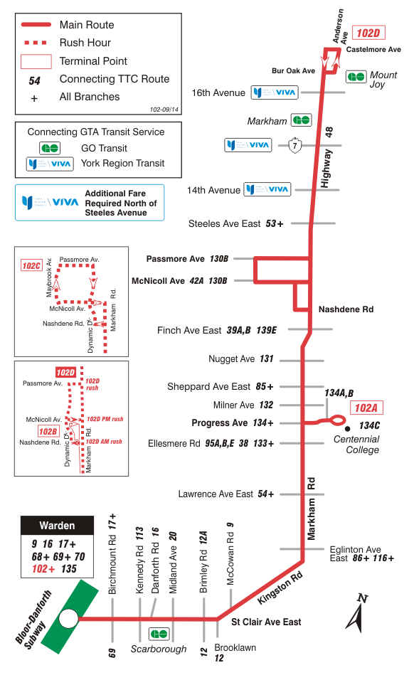 TTC 0000 102 Markham Road Map 20150102
