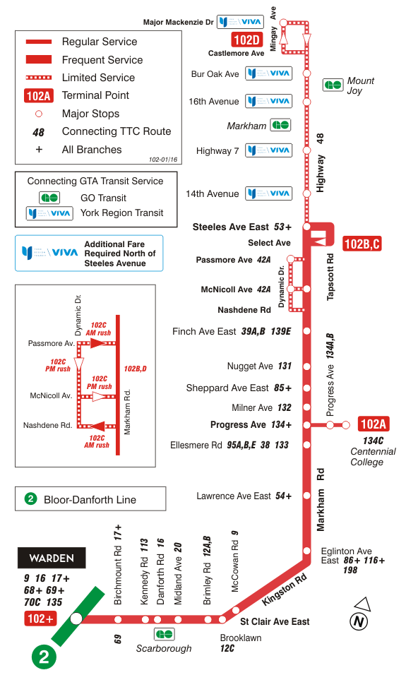 TTC 0000 102 Markham Road 0 Current Map 20160103
