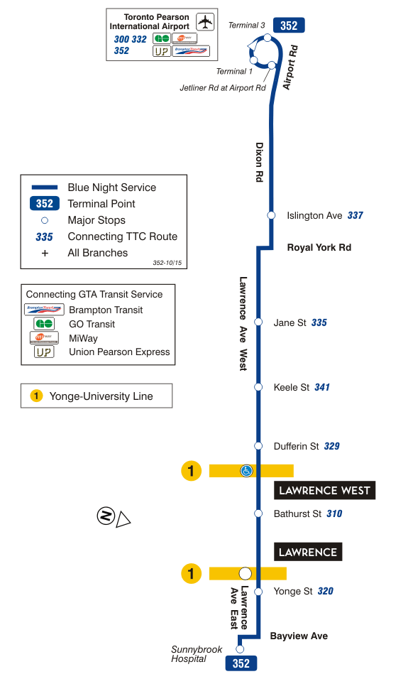 TTC 0000 352 Lawrence West 0 Current Map 2015