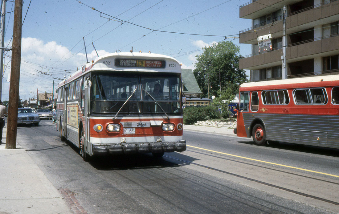Canada Toronto Clair Oakwood and St Old Photo trolleybus 
