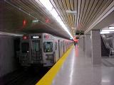 T-1 train, with 5077 bringing up rear, at Finch Station.